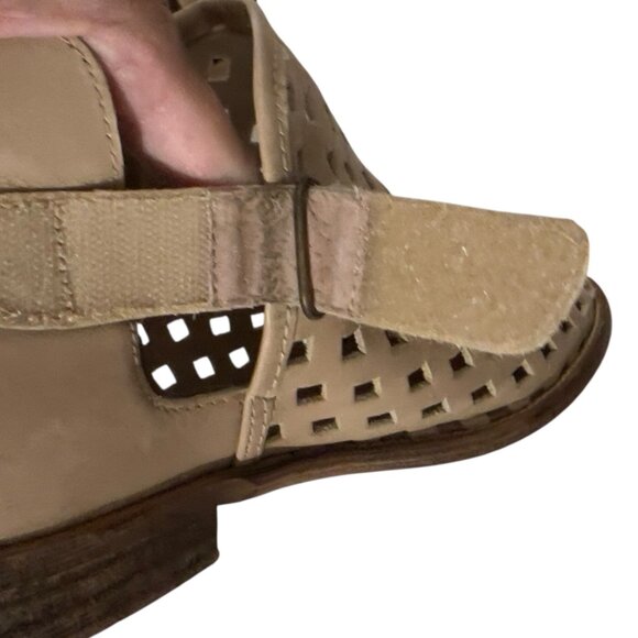 Anthro Musse & Cloud Caila Leather Western Coastal Cowgirl Cutout Ankle Boots 7 - Picture 10 of 10